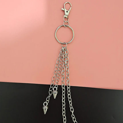 Punk Steet Keychains Chain Women Men Moon Star Rivets Skull Accessories Choice Rock Goth Pants Waist Belt Chain On Jeans Jewerly