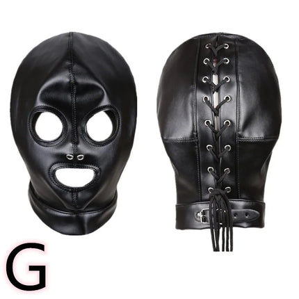 PU Leather Fetish Hood Headgear Sex Toys for Women BDSM Bondage Sex Mask Bdsm Toys Adult Games Sex Products for Adults