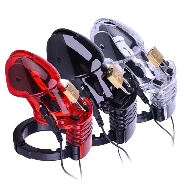 SM Strong Electric Shock Host,Electro Shock Penis Ring,Electric Stimulate Therapy Massager Glans Ring Cock Cage,Sex Toys For Men