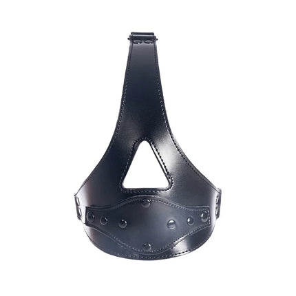 Sexy Leather Half Face Bondage Hood Mask with Penis Gag Slave Restraint Sex Face Eye Mask Male Fetish Erotic Toys for Men Gay