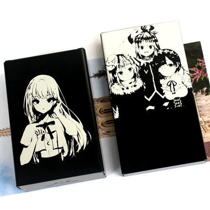 Animation Anime Derivatives Black Red Thin Slim Cigarette Case For Women Metal Aluminum Alloy Sliding Cigarette Box Man Custom
