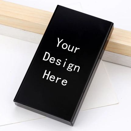 Animation Anime Derivatives Black Red Thin Slim Cigarette Case For Women Metal Aluminum Alloy Sliding Cigarette Box Man Custom