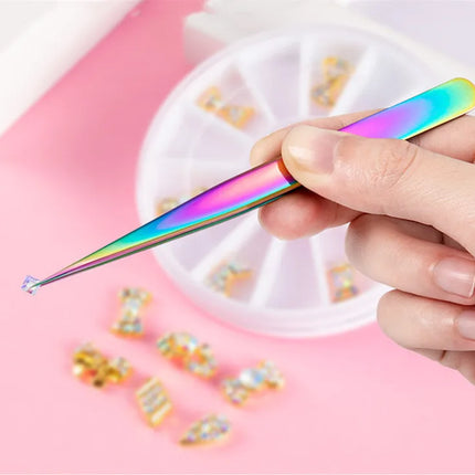 4PCS Lash Tweezers Set False Eyelash Extension Clip Pliers Eyebrow Tweezers For Hair Nail Art Soldering Lash Tongs Makeup Tools