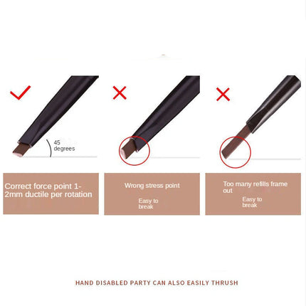 5 Colors Double Head Eyebrow Pencil Waterproof Long Lasting Sweat-proof Natural Wild Brows Shaping Drawing Easy Coloring Makeup