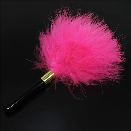 Candiway Sexy Soft Flirting Feather Tickler Special Metal Handle  BDSM Erotic Adult Sex Toys For Couples