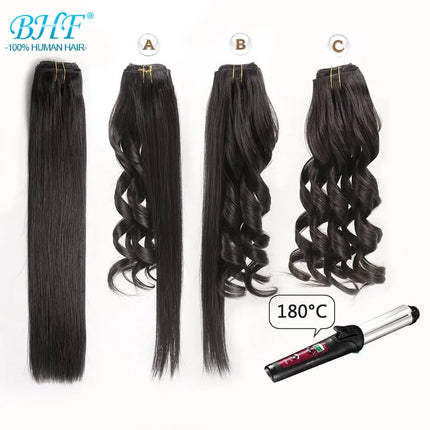 BHF Straight Human Hair Weft Platinum Blonde European Remy 100% Human Hair Weave Bundles Extensions