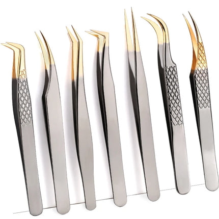 100% Closed New Style Premium Eyelashes Tweezers Hand anti-slip design Improve for 3D 6D Lashes Extensions