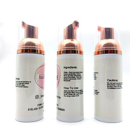 Wholesale Custom Private Label Lash Cleanser 30ml 60ml Eyelashes Extension Shampoo With Brush Eyelash Shampoo Cleanser Kit