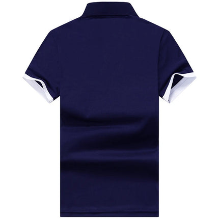 polo shirt men Summer new Men's short-sleeved polo shirt mens embroidery synthetic fiber Fabric youth casual business polo shirt