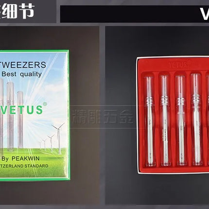 100% Original VETUS JP Series Premium Tweezers for Eyelash Extensions Anti-static Hyperfine High Precision Makeup Pinzas
