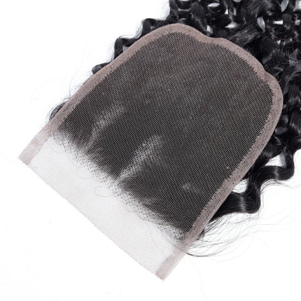 Aircabin 4x4 Kinky Curly Lace Closure Natural Color Real Hair Swiss Transparent Lace Remy Human Hair Curly Lace Closure Only