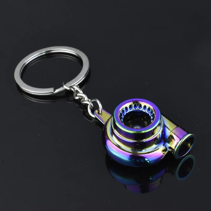 Creative Gear Head Keychain Speed Gearbox Keyring For Car Key Turbo Hub Brake Disc Pendant Shock Absorber Keys Holder Chain Ring