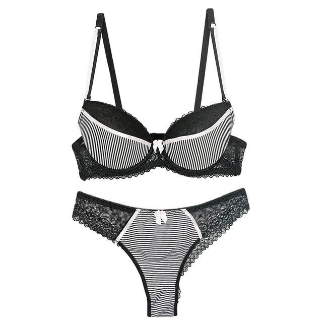 DaiNaFang Push Up Women's Bra Set For Big Boobs Sexy Lace Underwear Panties BCDE Cup Ladies Plus Size French Female Lingerie