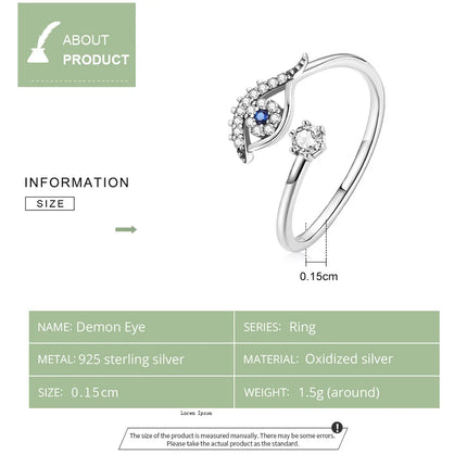 WOSTU Real 925 Sterling Silver Open Ring Finger Adjustable Size Wedding Rings For Women Engagement Fashion Silver Jewelry Gift