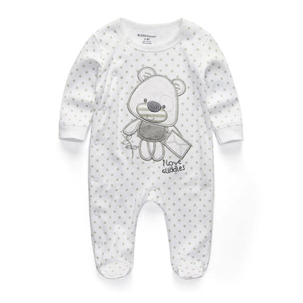 0-12Months Baby Rompers Newborn Girls&Boys 100%Cotton Clothes of Long Sheeve 1/2/3Piece Infant Clothing Pajamas Overalls Cheap