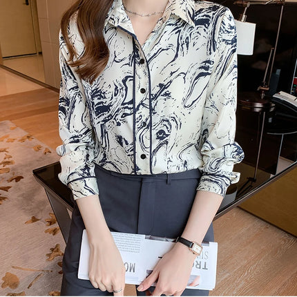 Fashion ladies shirts New elegant Women Blouses Long Sleeve Button-Down Tops blusa mujer