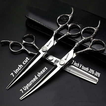 6/7 inch Japan440c Steel Professional Barber Scissors Hair Design Tool Barber Scissors Hairstylist Hairdressing Scissors Salon