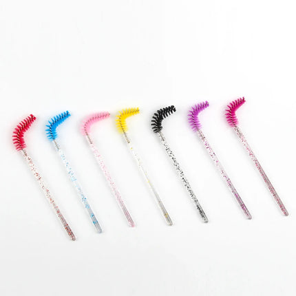 5/25/50 PCS Makeup Brushes Pink Crystal Eyelashes Brush Reusable Fake Lashes Extension Supplies False Eyelash Make up Tool Hot