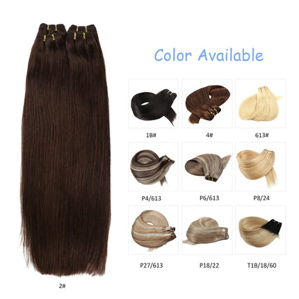 BHF Straight Human Hair Weft Platinum Blonde European Remy 100% Human Hair Weave Bundles Extensions
