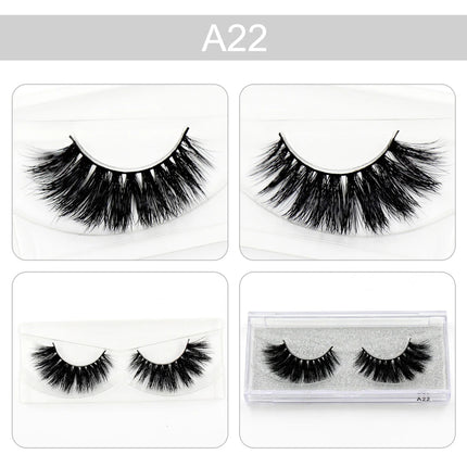 LEHUAMAO 3D Mink Eyelash Fluffy Cross Thick Natural Fake Eyelashes Lashes Dramatic Makeup Eye Lashes Handmade False Eyelash