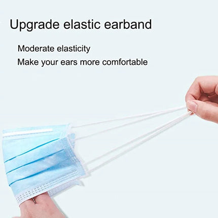 Pink Black Disposable Non-woven 3-layer Face Mask Breathable Mask With Elastic Earband Breathable Adult Mouth Mask