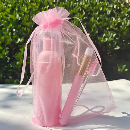 Wholesale Custom Private Label Lash Cleanser 30ml 60ml Eyelashes Extension Shampoo With Brush Eyelash Shampoo Cleanser Kit