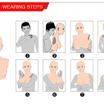 Dokier Crossdressing Soft Silicone Cosplay Costume Masks Props for Crossdresser Transvestite Halloween Cosplay Male to Female