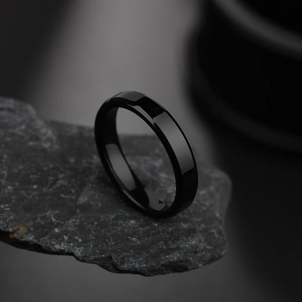 Letdiffery Simple Stainless Steel Couple Jewelry Smooth 1/2/4/6/8mm Women Men Finger Rings For Lovers Dropshipping Wholesale