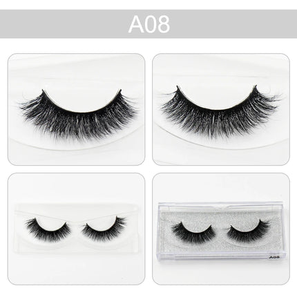 LEHUAMAO 3D Mink Eyelash Fluffy Cross Thick Natural Fake Eyelashes Lashes Dramatic Makeup Eye Lashes Handmade False Eyelash