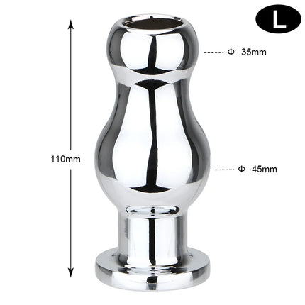 Metal Anal Plug Hollow Butt Dilator For Women Vaginal Expander Douche Enema Sex Toys Men Adult Games Couple Tool Erotic Products