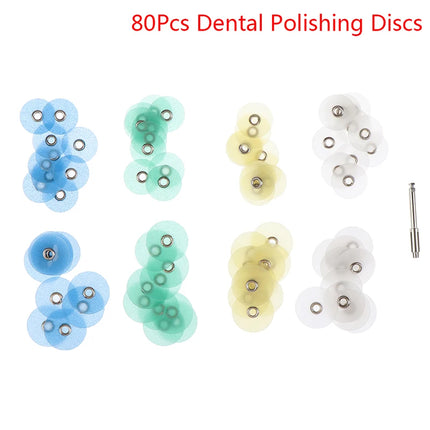 Dental Finishing Polishing Discs Set for Gross Reduction Contouring Teeth Whitening with Mandrel Stripes