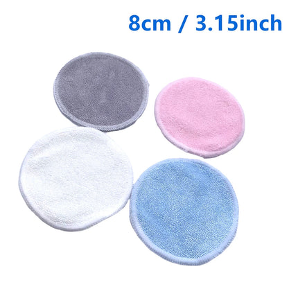 Reusable Bamboo Makeup Remover Pads Cotton 10Pcs Microfiber Washable Rounds Cleansing Facial Tools Make Up Removal Pad