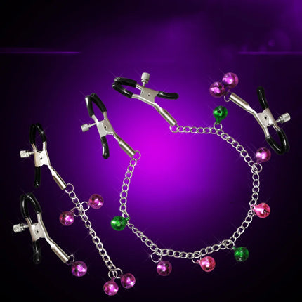 Lot Nipple Clamps Sex Toys For woman Sexy Adult Novelty Mercy Chained milk Clip bells Female Breast Clip clitoris restraints