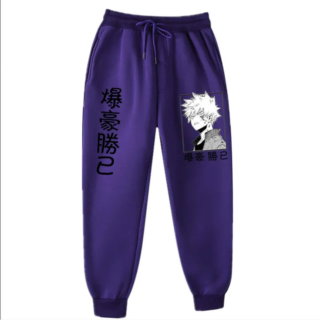 2021Japanese anime My Hero Academia Katsuki Bakugo Harajuku Men's Pants Print Joggers Male Trousers Casual Sweatpants sweatpants