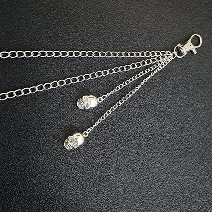 Punk Steet Keychains Chain Women Men Moon Star Rivets Skull Accessories Choice Rock Goth Pants Waist Belt Chain On Jeans Jewerly