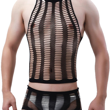 SHENGRENMEI Man Fetish Body Suits Men's Boyfriend Gifts Sexy Underwear Fishnet Lingerie Sissy Male Erotic Nightwear Dropshipping