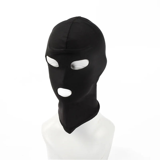 BDSM Fetish Mask Hood Adult Game Bondage Party Open Mouth Eye Elastic Head Mask Cosplay Slave Punish Headgear Mask Sex Toy