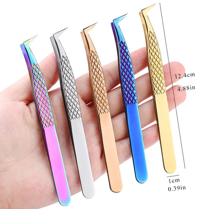 100% Closed New Style Premium Eyelashes Tweezers Hand anti-slip design Improve for 3D 6D Lashes Extensions