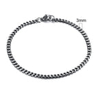 3mm Vintage Silver / 21cm