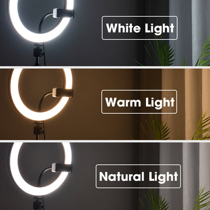 LED Photography Light Selfie Ring Light Lamp With Tripod For Phone Holder Stand Photo Lamp Ringlight For Live Video Streaming