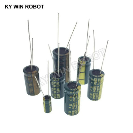 2-50pcs 10V 16V 25V 35V 50V High Frequency Low ESR Aluminum Capacitor 100UF 220UF 330UF 470UF 680UF 1000UF 1500UF 2200UF 3300UF