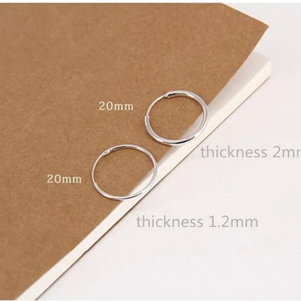 925 Sterling Silver Simple Ear Bone Hoop Earrings For Women Small Hoop Earrings Ear Bone Buckle Round Circle Earrings Hoops Gift