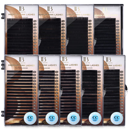 I Beauty Eyelash Extension Premium Real Mink Eyelashes CC SS D Curl ibeauty Volume Lash Origianl IB Lash Korea 7-16mm New