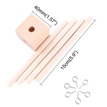 1Set Baby Mobile Hanger Baby Wooden Mobile Crib Hanger Frame Mobile DIY Crafts Frame Mobile Holder Newborn Gifts Children'S Good