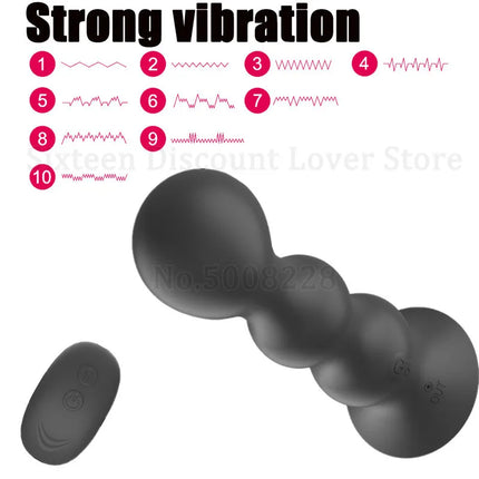 Wireless Remote Control Prostate Massager Vagina Ball Anus Beads Inflatable Expansion Plug Anal Vibrator Sex Toys For Men Women