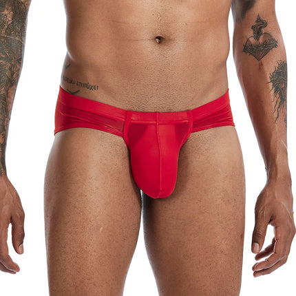 CLEVER-MENMODE Sexy Men Underwear Sexy Ultra Thin Ice Silk Men's Briefs Penis Large Pouch Slips hombre Erotic Panties Underpants