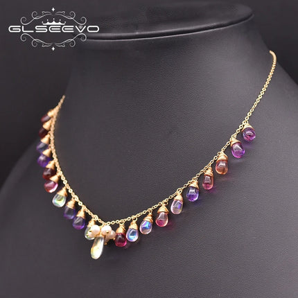 Natural Freshwater Pearl Coloured Pendant Necklace Women American Vintage Style Luxe  Fine Jewellery Customizable Gift For Wife