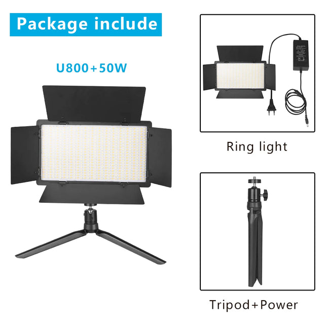 Nagnahz U800 LED Photo Studio Light for TikTok YouTube Game Live Video Lighting Portable Video Recording Photography Panel Lamp