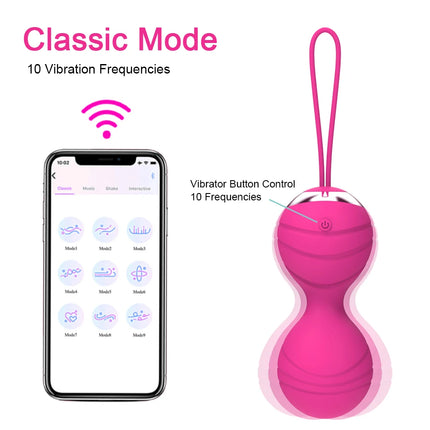 Wireless APP Control Smart Ball Kegel Ball Vibrator Ben Wa Ball Vagina Tighten Exercise Machine Geisha Ball Sex Toys for Women