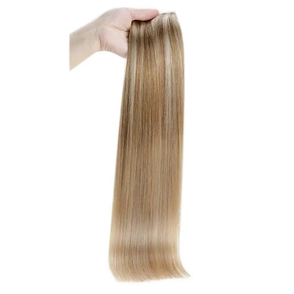 Full Shine Natural Hair Tape in Extensions 100% Remy Human Hair Ombre 40pcs 100g Balayage Seamless Blonde Glue On Hair For Woman